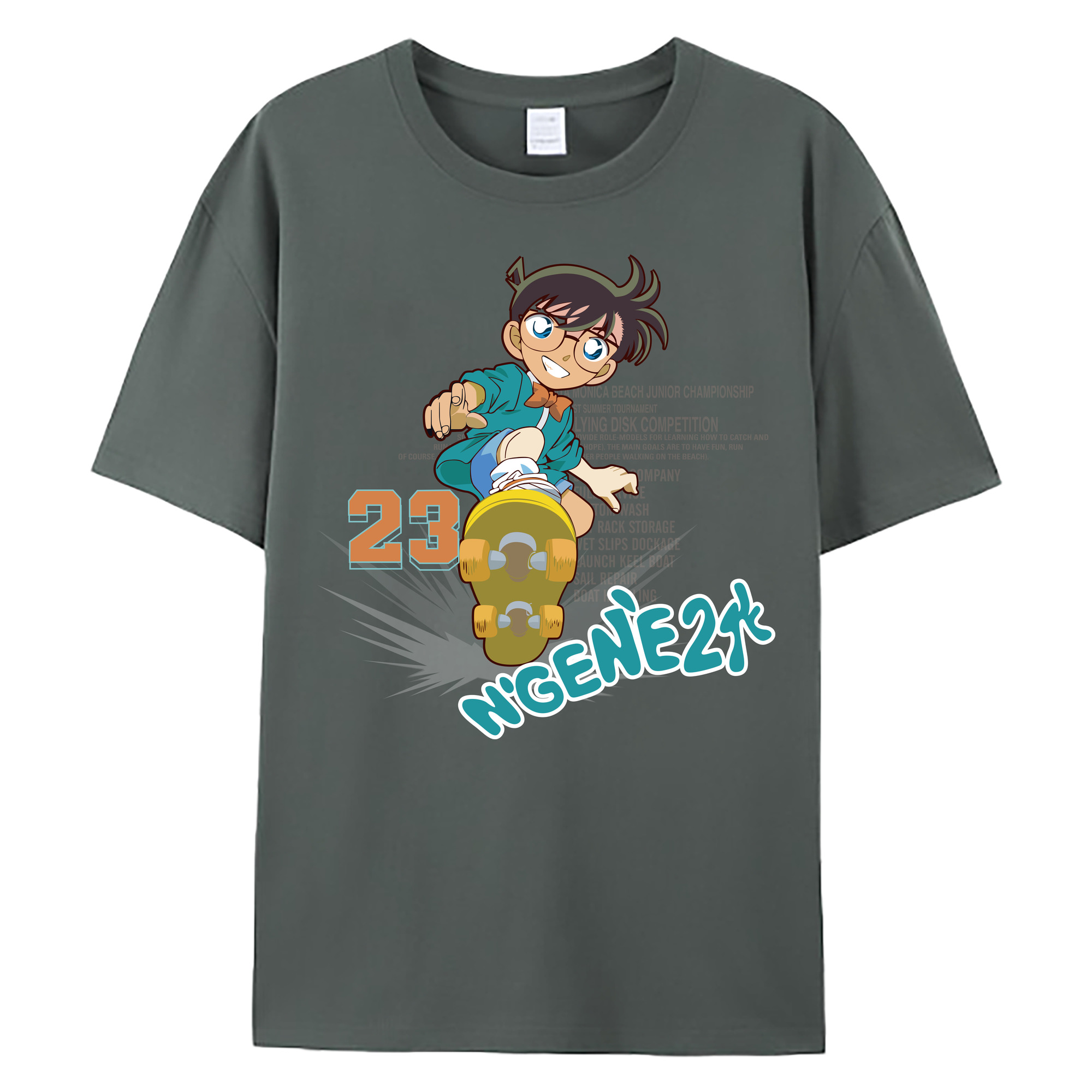 （画像用） 名探偵コナン 江戸川 コナン Detective Conan Conan Edogawa 綿100％ メンズ半袖Tシャツ｜肌触りやわらか＆通気性